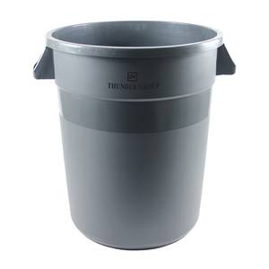 Thunder Group PLTC020G 20 Gallon Plastic Round Trash Can w/ Integrated Handles-Gray