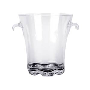 Thunder Group PLTHBK140C 4 Qt Clear Polycarbonate Ice Bucket w/ Tongs