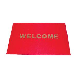 Thunder Group PLWC003 59" x 47-1/2" Red "Welcome" Floor Mat