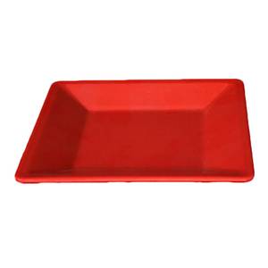Thunder Group PS3214RD 13-3/4" Passion Red Wide Rim Melamine Square Plate