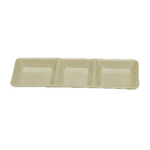 Thunder Group PS5103V 28 oz Passion Pearl 3 Compartment Melamine Plate