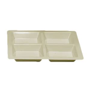 Thunder Group PS5104V 60 oz Passion Pearl 4 Compartment Melamine Plate