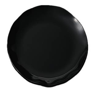 Thunder Group RF1006BW 8-1/8" Diameter Black Pearl Two-Toned Melamine Salad Plate