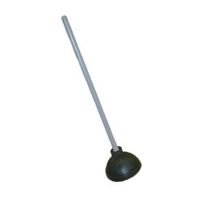Thunder Group RYTP351A Black Rubber Toilet Plunger w/ 21" Wooden Handle