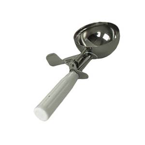 Thunder Group SLDS006 5-1/3 oz Stainless Steel #6 White Handle Disher