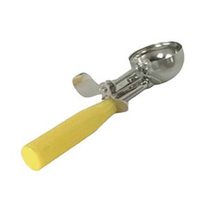 Thunder Group SLDS020 1-5/8 oz Stainless Steel #16 Yellow Handle Disher