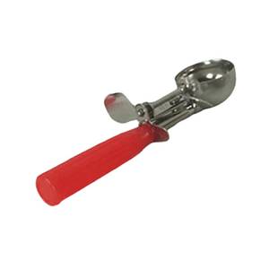Thunder Group SLDS024 1-1/3 oz Stainless Steel #24 Red Handle Disher