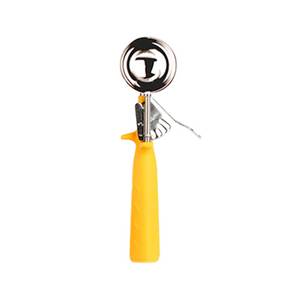 Thunder Group SLDS220P 1-5/8 oz Stainless Steel Round Bowl Disher- Yellow