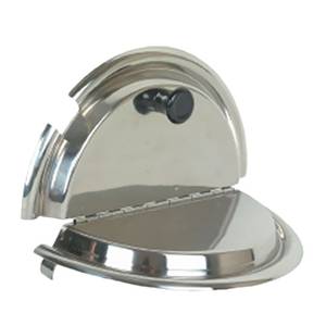 Thunder Group SLIC001 7 Qt Stainless Steel Notched Inset Cover w/ Knob Handle