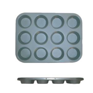 Thunder Group SLKMP012 12 Cup Non-Stick Carbon Steel Muffin Pan