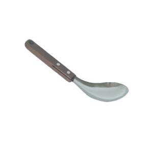 Thunder Group SLLA002 Stainless Steel Angled Vegetable Spoon w/ Wooden Handle