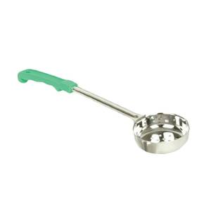 Thunder Group SLLD104PA 4 oz Stainless Steel Perf. Green Handle Portion Controller