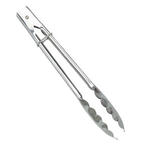 Thunder Group SLTHUT112 12" Stainless Steel Heavy Duty Flat Spring Utility Tongs