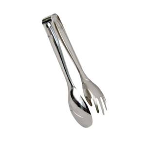 Thunder Group SLTTMN008 8" Stainless Steel Fork and Spoon Tongs
