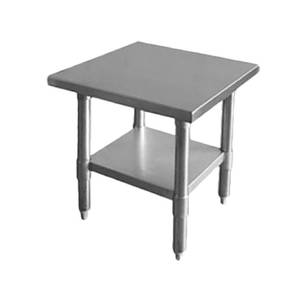 Thunder Group SLWT43012F 30" x 12" x 35" 430 Stainless Flat Top Work Table