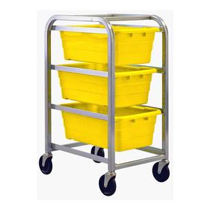 Quantum Food Service TR3-2516-8YL 41" Aluminum Mobile Tub Rack 