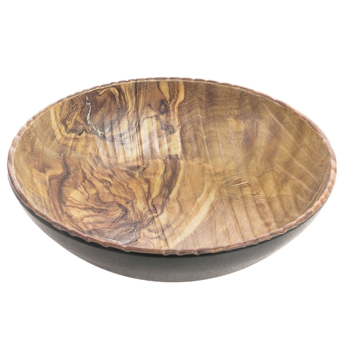 GET TRA205 Transform Olive Wood Grain Melamine 13" dia. Buffet Bowl