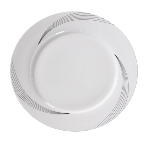 Yanco China UR-107 Urban Line Bone White Porcelain 7.5" dia. Plate - 3 Doz