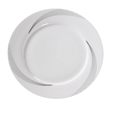 Yanco China UR-109 Urban Line Bone White Porcelain 9" dia. Plate - 2 Doz