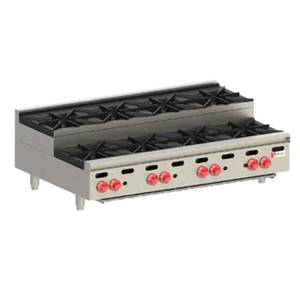 Wolf Commercial AHP848U 48" W Countertop Gas Achiever 8 Burner Step-up Hotplate