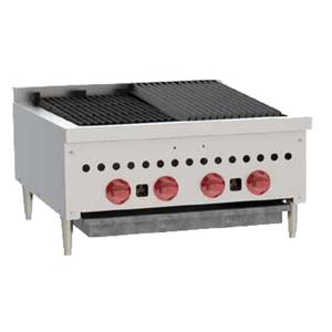 Wolf Commercial SCB25 25-1/4" W Countertop Charbroiler w/ (4) 14,500 BTU burners