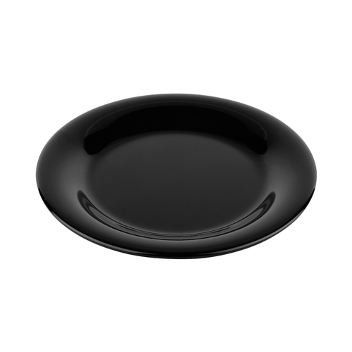 GET WP-6-BK Black Elegance Melamine 6.5" dia. Wide Rim Plate - 4 Doz