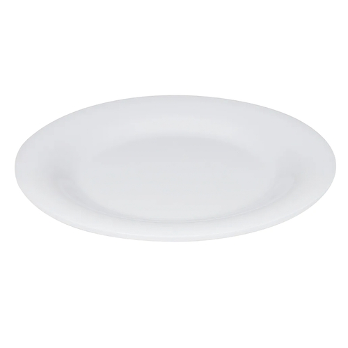 GET WP-6-DW Diamond White Melamine 6.5" dia. Wide Rim Plate - 4 Doz