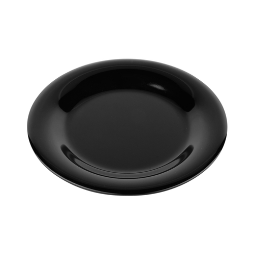 GET WP-7-BK Black Elegance Melamine 7.5" dia. Wide Rim Plate - 4 Doz