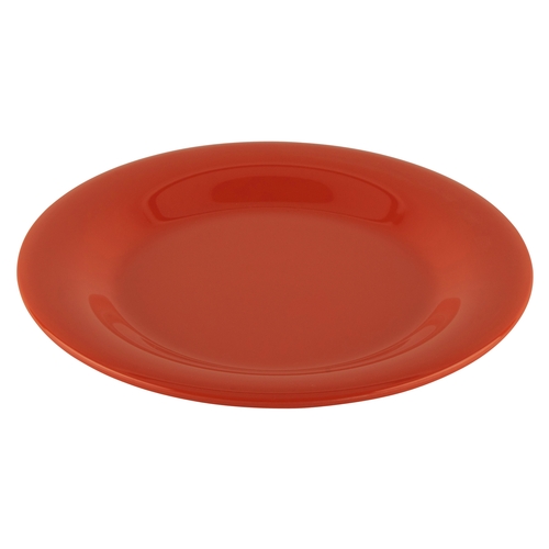 GET WP-7-RO Diamond Rio Orange Melamine 7.5" dia. Wide Rim Plate - 4 Doz