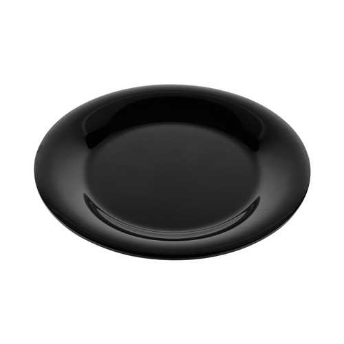 GET WP-9-BK Black Elegance Melamine 9" dia. Wide Rim Plate - 2 Doz