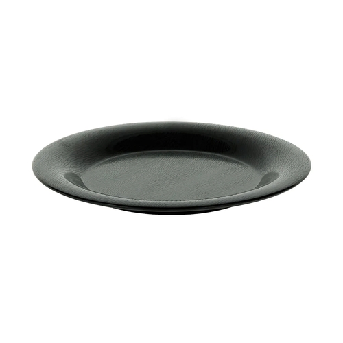 GET WP-9-EW-BK Etchedware Textured Black Melamine 9" Wide Rim Plate - 2 Doz