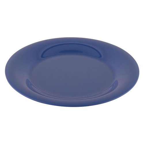GET WP-9-PB Diamond Peacock Blue Melamine 9" dia. Wide Rim Plate - 2 Doz
