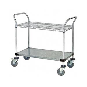 Quantum Food Service WRC-1842-2CG 42x18x37-1/2 (2) Shelf Utility Cart