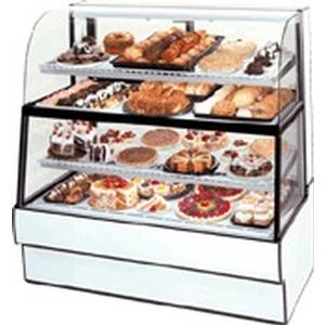 Federal Industries CGR5060DZH 50" x 60" Dual Horizontal Zone Curved Glass Bakery Case
