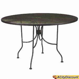 Waymar Waymar 36" Round Mesh Table Wrought Iron Outdoor Patio