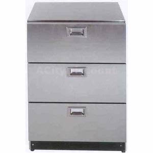 Summit SP6DS Commercial 3 Drawer Cooler S/s w/ Recessed Handles