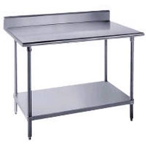 Advance Tabco KLAG-244 24in x 48in Table w/ 5in Backsplash & Undershelf