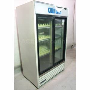 Used True GDM-41 True Commercial 2 Glass Door Merchandising Cooler 