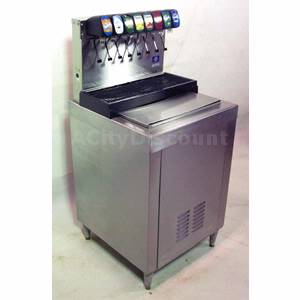 Used McCann 16-1321 Commercial 8 Head Soda Beverage Dispenser w/ Ice Storage Bin