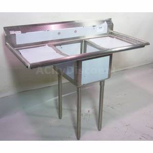 Sani Safe Commercial Kitchen Stainless Steel 1 Comp Sink w/ DB's