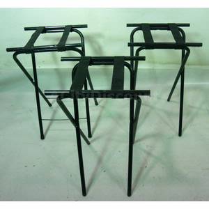 Used Restaurant Black Serving Tray Rack Stand (3 Total)