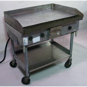 Used Hobart EG58 36" Elec Commercial Flat Grill Griddle w/ Mobile Stand 