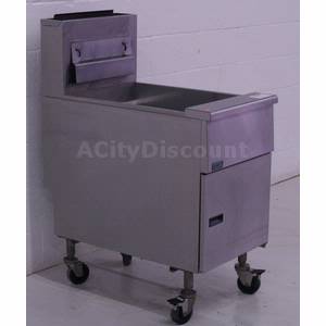 Used Pitco Pitco Frialator Restaurant Diner Fryer S/S 75lb W/ Casters