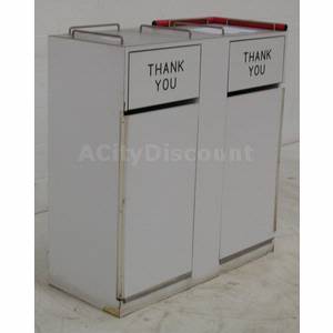 Used Double Commercial Restaurant Dining Room Trash Receptacle