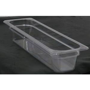 Pre-Owned Cambro 24LPCW 1 Each 1/2 Size Long 4" Deep Clear Food Pan