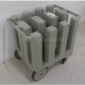 Used Cambro DC575 6 Column Gray Poker Chip Dish Transport Cart
