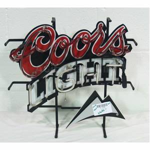 Used Indoor Coors Light Logo 19" x 19" Neon Sign