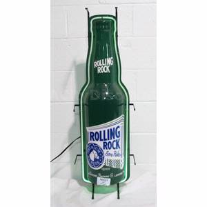 Used Fallon CX-498364 Indoor Rolling Rock 13" x 40 1/8" Neon Beer Sign 