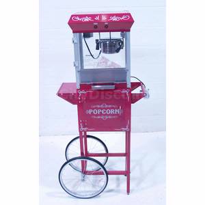 Used 6oz Popcorn Popper Machine & Cart COLOR IS RED