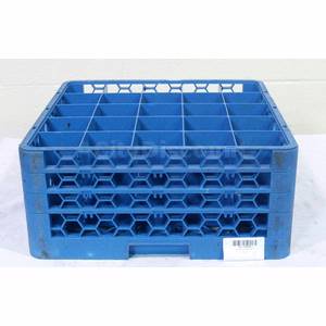 Used Commercial Blue 25 Comp Dishwasher Glass Rack